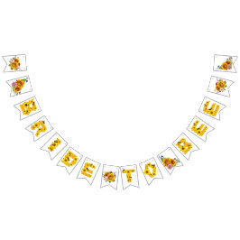 Bride to Bee | 水彩花卉新娘淋浴 バンティングフラッグ