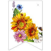 Bride to Bee | 水彩花卉新娘淋浴 バンティングフラッグ (第2の旗)