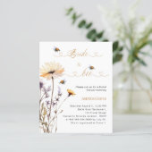 Bride to bee wildflower bridal shower invitation (スタンド正面)