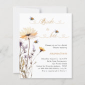 Bride to bee wildflower bridal shower invitation (正面)