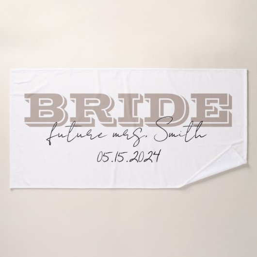 Bride Towel, Personalized Gift バスタオルセット (バスタオル)