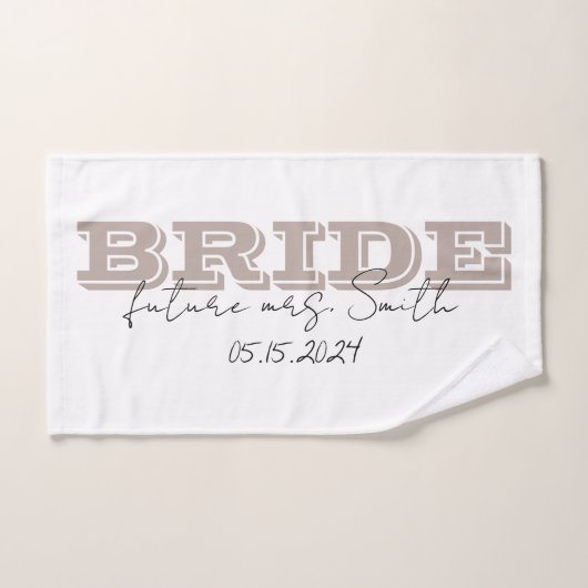 Bride Towel, Personalized Gift バスタオルセット (ハンドタオル)