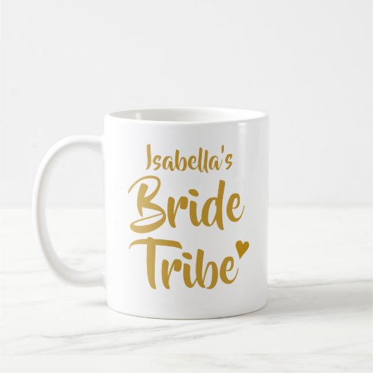 Bride Tribe金ゴールドハート コーヒーマグカップ (左)