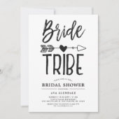 Bride Tribe | スクリプト ブライズシャワー 招待状 (正面)