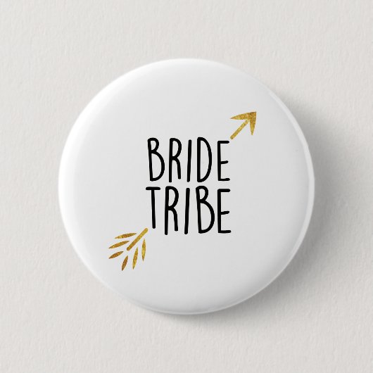 {Bride Tribe}ブラック&金ゴールド 缶バッジ (正面)