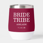 Bride Tribe Bridal Party Cranberry Red (背面)