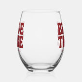 Bride Tribe Burgundy Bridal Shower ステムなしワイングラス (右)