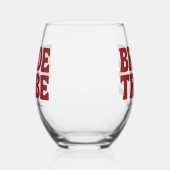 Bride Tribe Burgundy Bridal Shower ステムなしワイングラス (左)