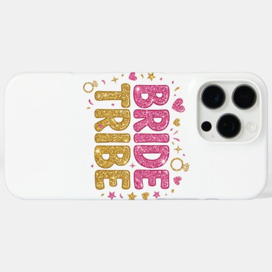 Bride Tribe Glitter iPhone Case Case-Mate iPhoneケース (裏面 (横))