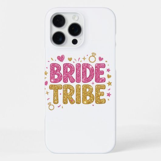 Bride Tribe Glitter iPhone Case iPhoneケース (裏面)