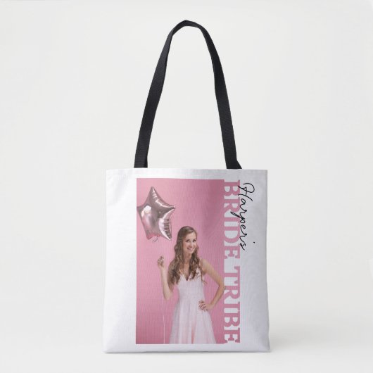 Bride Tribe Photo Tote Bag |Personalised Hen Party トートバッグ (正面)