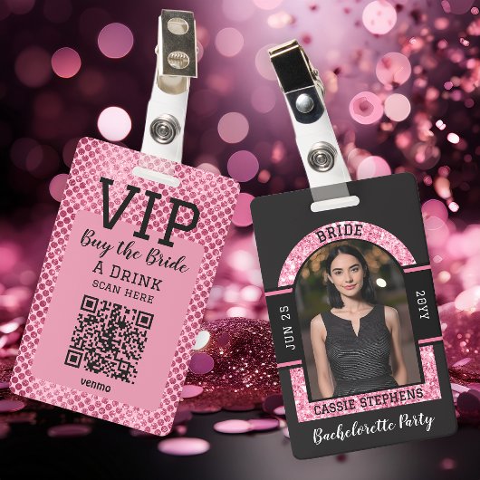 Bride VIP QR Code Badge Buy Bride a Drink バッジ