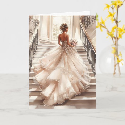 Bride Wedding Card カード (黄色い花)