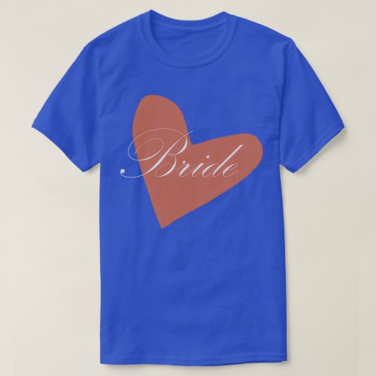Bride white on pink heart tシャツ (デザイン正面)