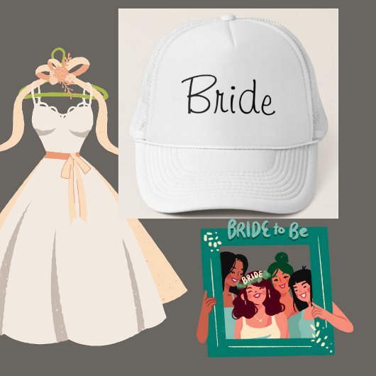 Bride White Wedding Hat キャップ