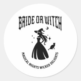 bride witch mystical bachelorette party ラウンドシール