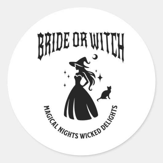bride witch mystical bachelorette party ラウンドシール (正面)