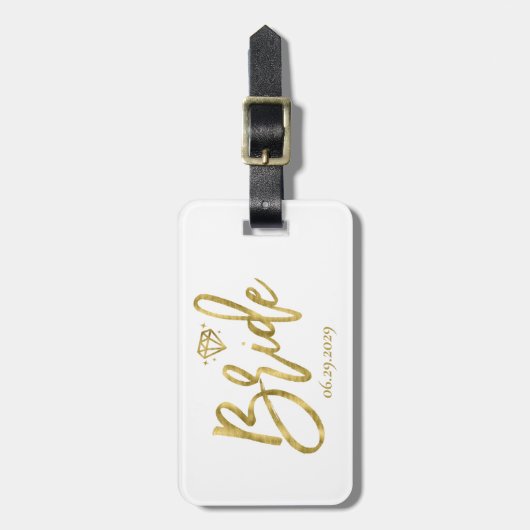 Bride With Diamond White ラゲッジタグ (正面縦)