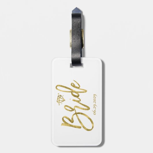 Bride With Diamond White ラゲッジタグ (裏面縦)