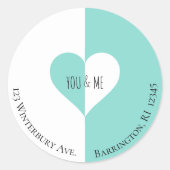 BRIDE You & Meスイート差出人住所封筒 ラウンドシール (正面)