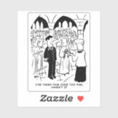 Bridegroom Practical Joke Wedding Cartoon. シール (シート)