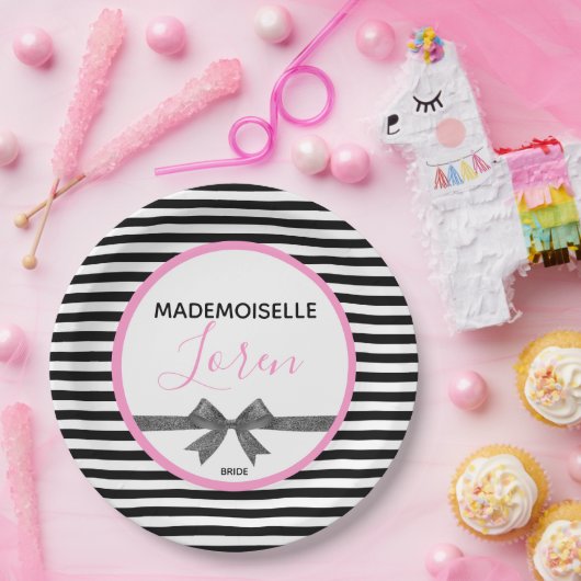 BRIDEParisianテーマオートクチュールシャワーパーティー    ペーパープレート (パーティー)