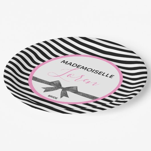 BRIDEParisianテーマオートクチュールシャワーパーティー    ペーパープレート (アングル)