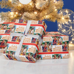 Brides Besties写真モダンの結婚Bridesmaid ラッピングペーパー