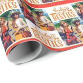 Brides Besties写真モダンの結婚Bridesmaid ラッピングペーパー (ロールコーナー)