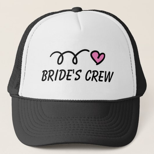 Bride's Crewパーティーの帽子結婚またはバチェロレッテ キャップ (正面)