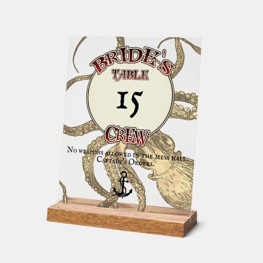 Bride's Crew  アクリルサイン (傾斜)