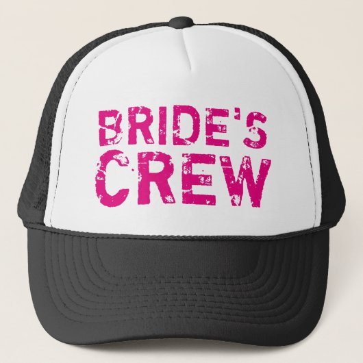 BRIDES CREW ヴィンテージ・バチェロレッテ・パーティー・トラッカー・ハット キャップ (正面)