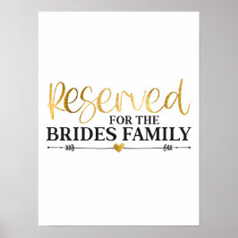 Brides Family White金ゴールド用結婚 ポスター