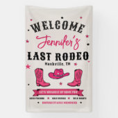 Bride's Last Rodeo Bachelorette Party Welcome 横断幕 (縦)