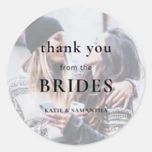 Brides Lesbian'sの写真結婚ありがとう ラウンドシール