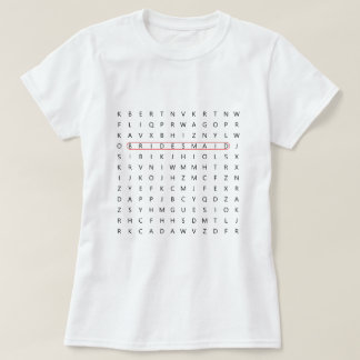 Bridesmaidおもしろい単語結婚検索のバチェロレッテT-Sh Tシャツ