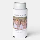 Bridesmaidのパーソナライズされた写真 スリム缶クーラー (Seltzer正面)