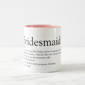 Bridesmaidのパーソナライズされた定義のお気に入り ツートーンマグカップ (中央)
