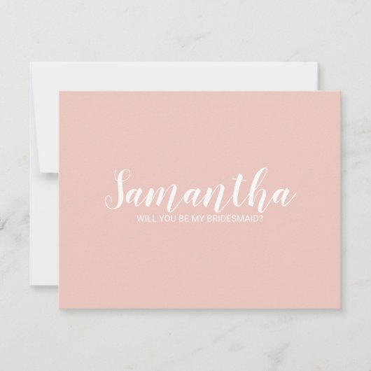 Bridesmaidのモダン提案のスクリプト 招待状 (正面)