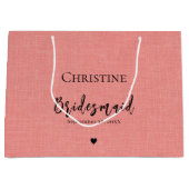 Bridesmaidエレガントありがとう ラージペーパーバッグ (正面)