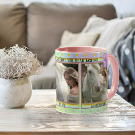 Bridesmaidエレガント水玉模様写真マグカップ コーヒーマグカップ