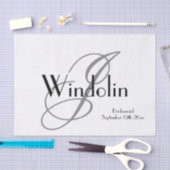 Bridesmaidギフトモノグラム名シッモダンク用カッコいい 薄葉紙 (クラフト)