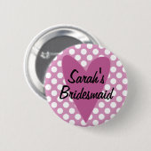 Bridesmaidバパーソナライズされたッジ/ボタン 缶バッジ (正面&裏面)