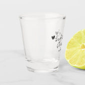 Bridesmaidパーソナライズされたスクリプト名Date Gift ショットグラス (左)
