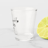 Bridesmaidパーソナライズされたスクリプト名Date Gift ショットグラス (右)