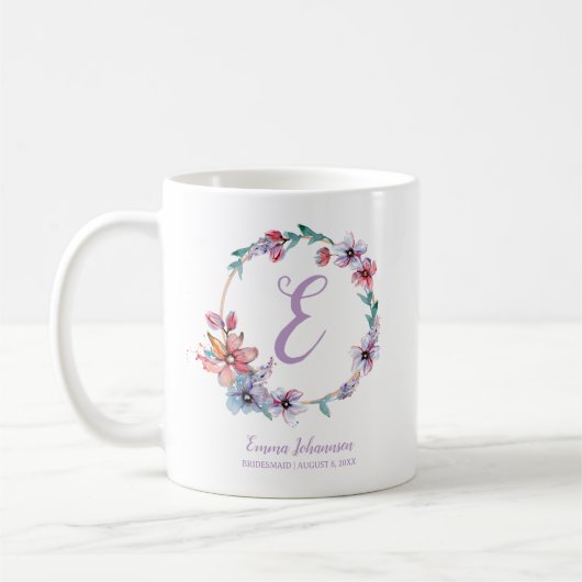 Bridesmaidパーソナライズされたブライダルパーティ提案 コーヒーマグカップ (左)