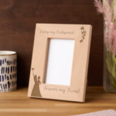 Bridesmaidパーソナライズされた Gift (ポートレート) レーザー彫刻フレーム (左)