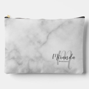 Bridesmaidパーソナライズされた Monogramの名前 アクセサリーポーチ