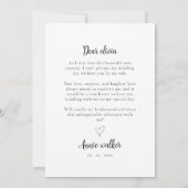 Bridesmaidフォトストリップ3写真提案カード 招待状 (裏面)