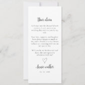 Bridesmaidフォトストリップ4写真提案カード セーブザデート (裏面)